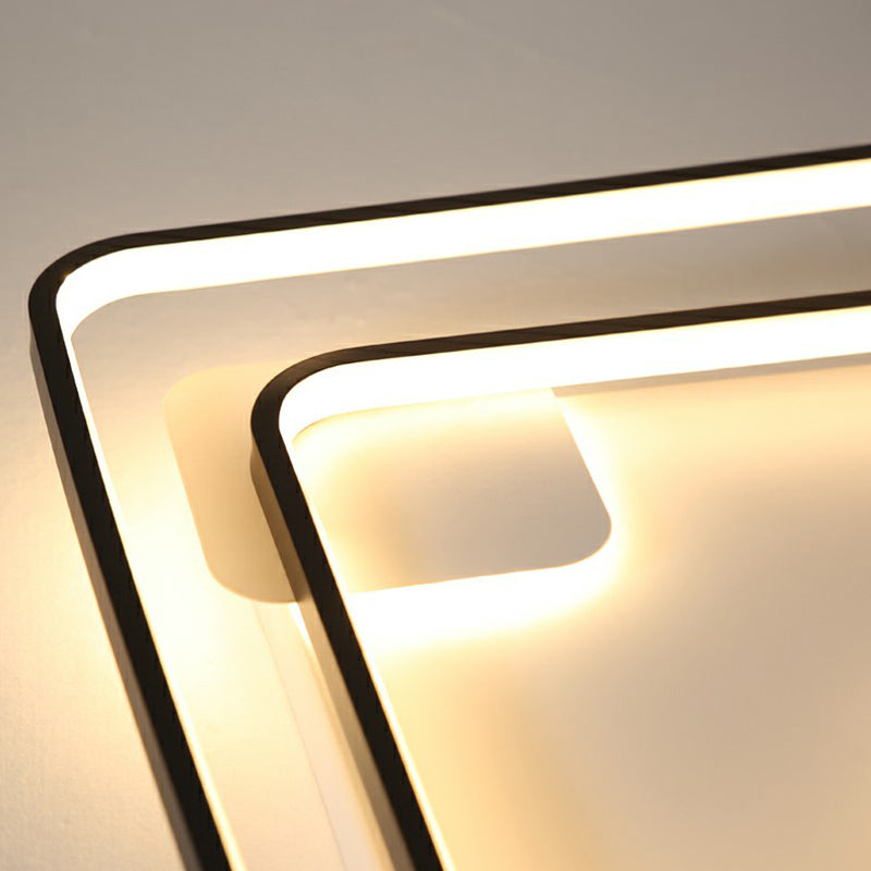 Parallel Ceiling Mount Lighting Modern Acrylic Black LED Flush Mount for Living Room Clearhalo 'Ceiling Lights' 'Close To Ceiling Lights' 'Close to ceiling' 'Flush mount' Lighting' 2336416