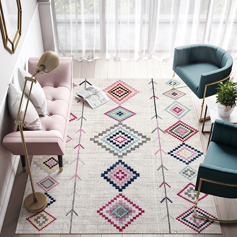 Casual Multi Color Geo Rug Polyster Western Area Carpet Anti-Slip Machine Washable Easy Care Indoor Rug for Living Room Clearhalo 'Area Rug' 'Rugs' 'Southwestern' Rug' 2361491