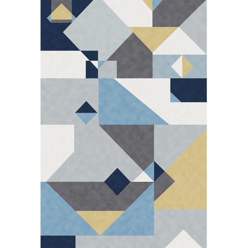 Casual Geometric Pattern Rug Multi Color Synthetics Indoor Rug Non-Slip Backing Machine Washable Area Carpet for Parlor Gray-Blue Clearhalo 'Area Rug' 'Rugs' 'Southwestern' Rug' 2361514