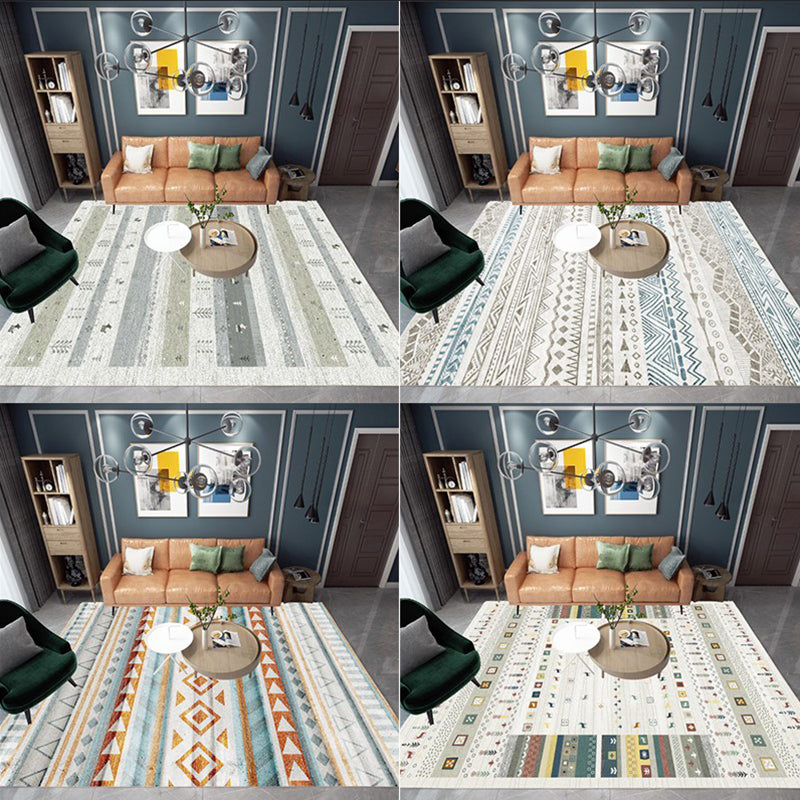 Multicolored Abstract Print Rug Synthetics Boho Indoor Rug Easy Care Pet Friendly Washable Area Carpet for Room Clearhalo 'Area Rug' 'Bohemian' 'Rugs' Rug' 2361990