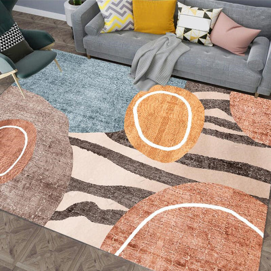 Multicolored Abstract Print Rug Synthetics Boho Indoor Rug Easy Care Pet Friendly Washable Area Carpet for Room Clearhalo 'Area Rug' 'Bohemian' 'Rugs' Rug' 2361995