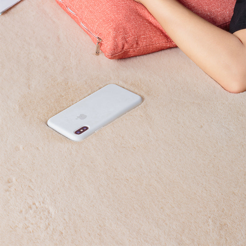 Relaxing Solid-Color Rug Multi Color Artificial Fur Area Carpet Non-Slip Backing Pet Friendly Area Rug for Bedroom Clearhalo 'Area Rug' 'Casual' 'Rugs' Rug' 2374301