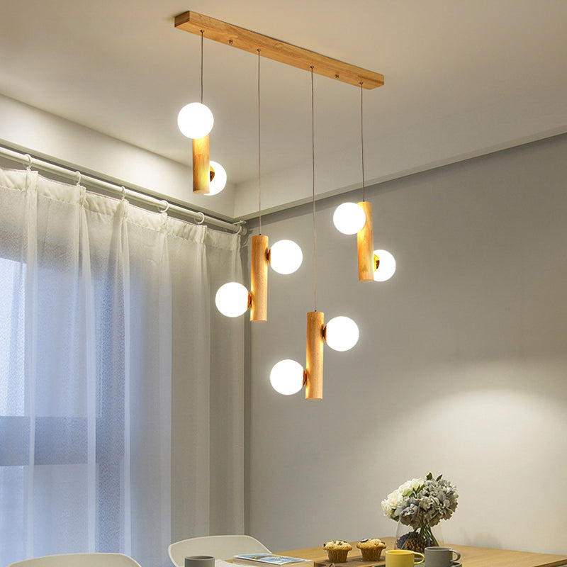 Ball Shaped Cluster Pendant Light Nordic Opal Glass Dining Room Hanging Light Fixture Clearhalo 'Ceiling Lights' 'Modern Pendants' 'Modern' 'Pendant Lights' 'Pendants' Lighting' 2390403