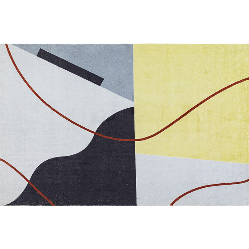 Mutlicolored Western Rug Polypropylene Color Block Indoor Rug Non-Slip Backing Easy Care Washable Carpet for Decoration Yellow Clearhalo 'Area Rug' 'Rug' 2392948
