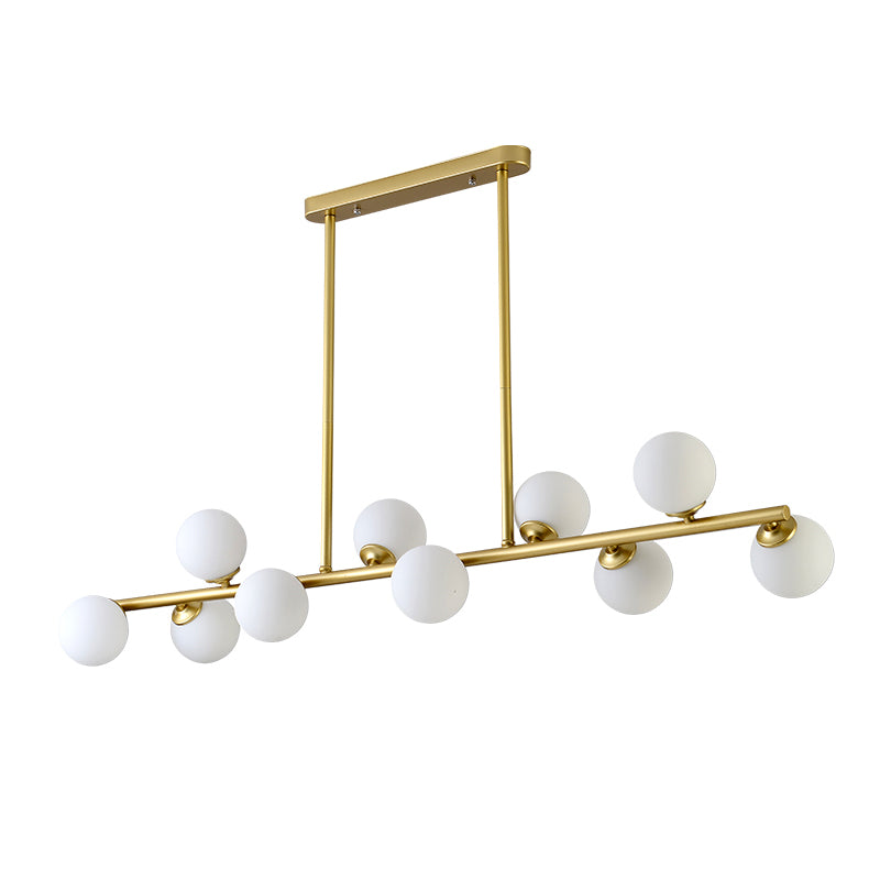 Modo Island Ceiling Light Simplicity White Glass Dining Room Hanging Pendant Light Clearhalo 'Ceiling Lights' 'Island Lights' Lighting' 2408817