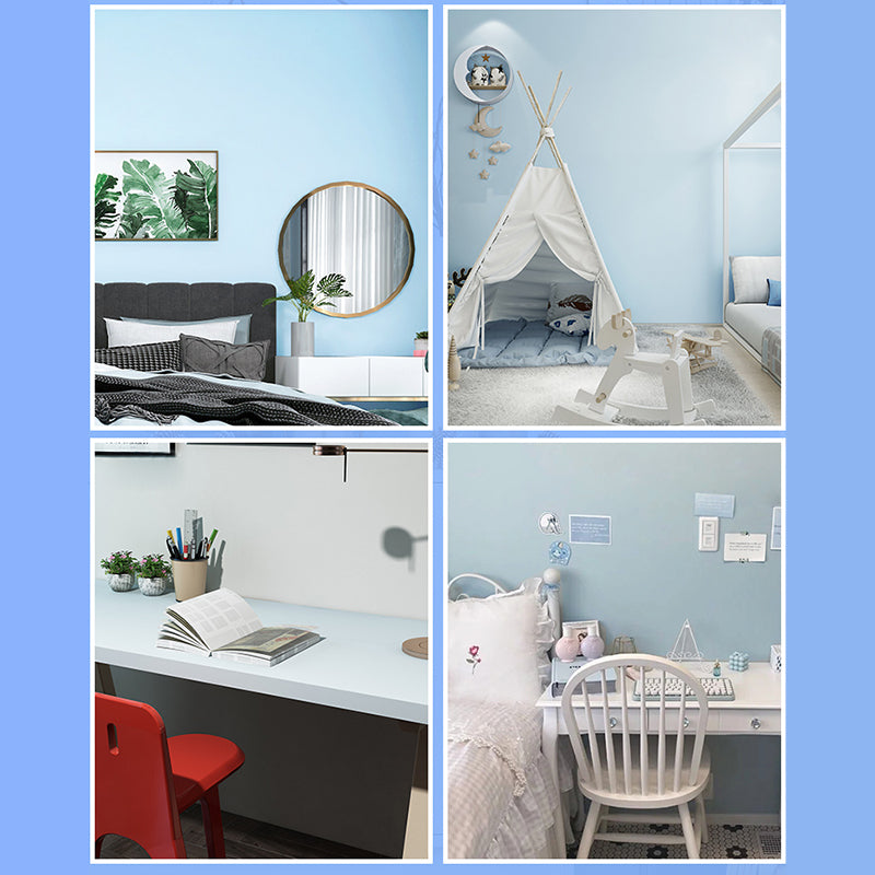 Self-Adhesive Solid Color Wallpaper Roll Minimalist PVC Wall Covering, 19.4-sq ft Clearhalo 'Modern wall decor' 'Modern' 'Wallpaper' Wall Decor' 2411755