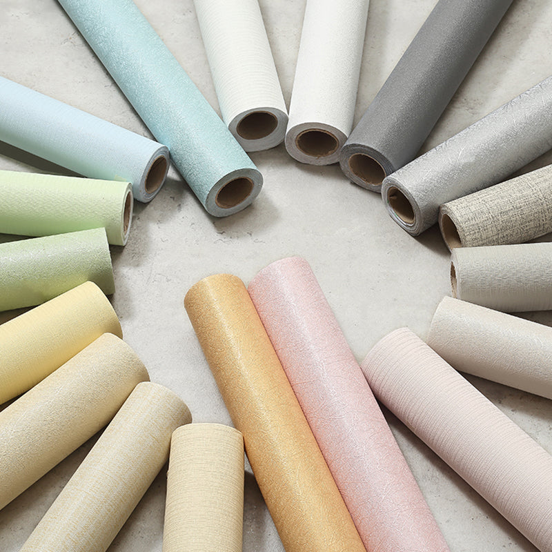 Peel off Plain Wallpaper Roll Scandinavian Style Non-Woven Wall Covering, 32.3 sq ft Clearhalo 'Modern wall decor' 'Modern' 'Wallpaper' Wall Decor' 2412496