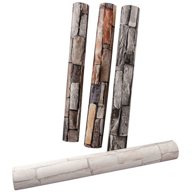 Waterproof Brick Effect Wallpaper Roll Non-Woven Industrial Wall Decor for Coffeeshop Clearhalo 'Industrial wall decor' 'Industrial' 'Wallpaper' Wall Decor' 2412851