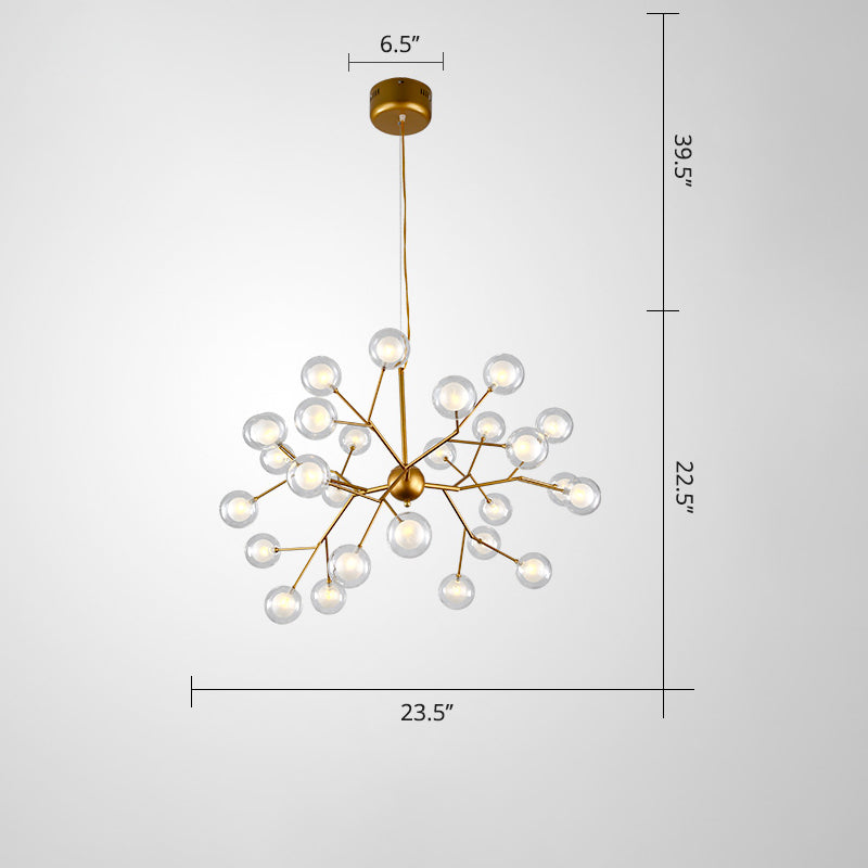 Minimalist Molecule Chandelier Double Glass Living Room Suspension Lighting Fixture Clearhalo 'Ceiling Lights' 'Chandeliers' 'Modern Chandeliers' 'Modern' Lighting' 2461171