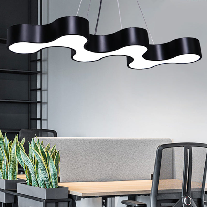 Modern Irregular Shape Pendant Ceiling Light Acrylic Office LED Suspended Lighting Fixture Clearhalo 'Ceiling Lights' 'Modern Pendants' 'Modern' 'Pendant Lights' 'Pendants' Lighting' 2461814