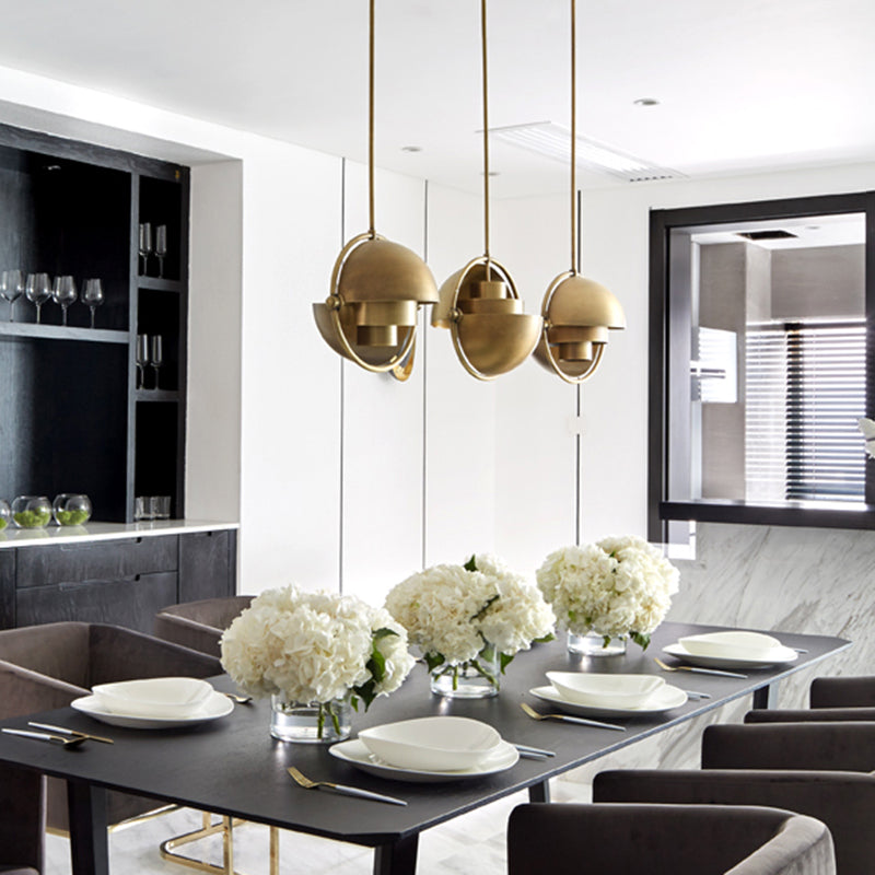 Rollover Quart-Sphere Pendant Lighting Postmodern Metal Single Restaurant Hanging Light Clearhalo 'Ceiling Lights' 'Modern Pendants' 'Modern' 'Pendant Lights' 'Pendants' Lighting' 2461820