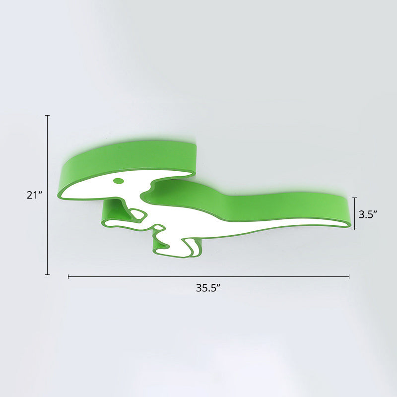 Cartoon Dinosaur Flushmount Ceiling Lamp Metal Kids Room LED Flush-Mount Light Fixture Clearhalo 'Ceiling Lights' 'Close To Ceiling Lights' 'Close to ceiling' 'Flush mount' Lighting' 2463234