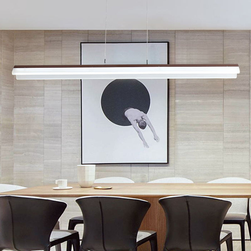 Bend Aluminum Pendant Light Fixture Simplicity Coffee LED Island Lamp for Dining Room Clearhalo 'Ceiling Lights' 'Island Lights' Lighting' 2464953