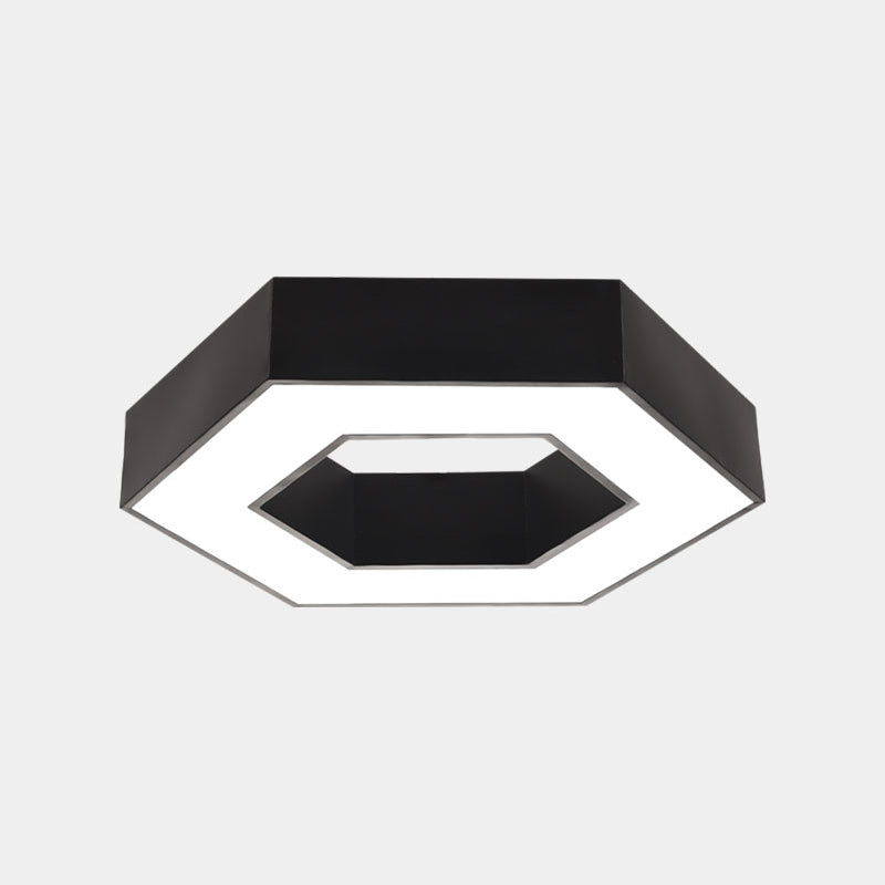 Geometric Shape Ceiling Mounted Fixture Minimalist Metal LED Flush Mount Light for Office Clearhalo 'Ceiling Lights' 'Close To Ceiling Lights' 'Close to ceiling' 'Flush mount' Lighting' 2465024