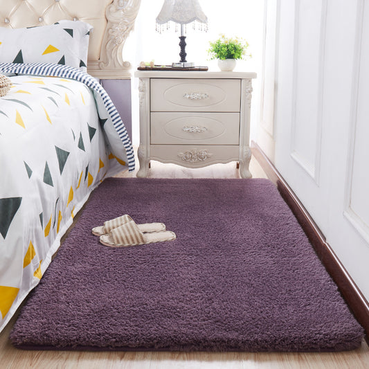 Minimalist Solid Color Rug Multi Colored Lamb Wool Indoor Rug Anti-Slip Backing Stain-Resistant for Bedroom Purple Clearhalo 'Area Rug' 'Casual' 'Rugs' Rug' 2480496