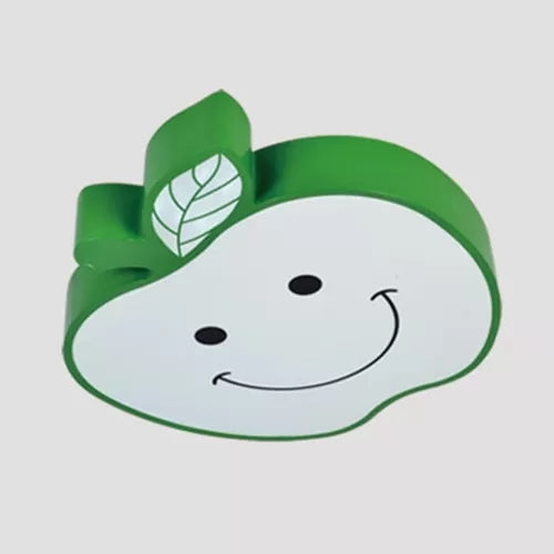 Lovely Smiling Apple Ceiling Light Acrylic Metal Flush Mount Light for Child Bedroom Clearhalo 'Ceiling Lights' 'Close To Ceiling Lights' 'Close to ceiling' 'Flush mount' Lighting' 25041