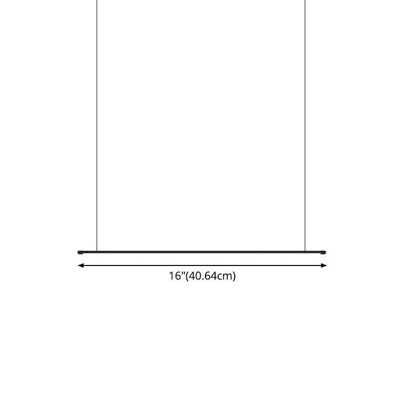 Minimalist Thin Rod LED Pendant Lamp Metal Kitchen Bar Island Ceiling Light in Black Clearhalo 'Ceiling Lights' 'Island Lights' Lighting' 2546584