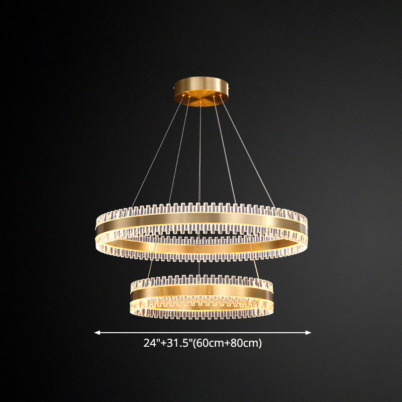 Contemporary Interlace Rings Chandelier Lights Metal Hanging Pendant Light for Living Room Clearhalo 'Ceiling Lights' 'Chandeliers' 'Modern Chandeliers' 'Modern' Lighting' 2552462