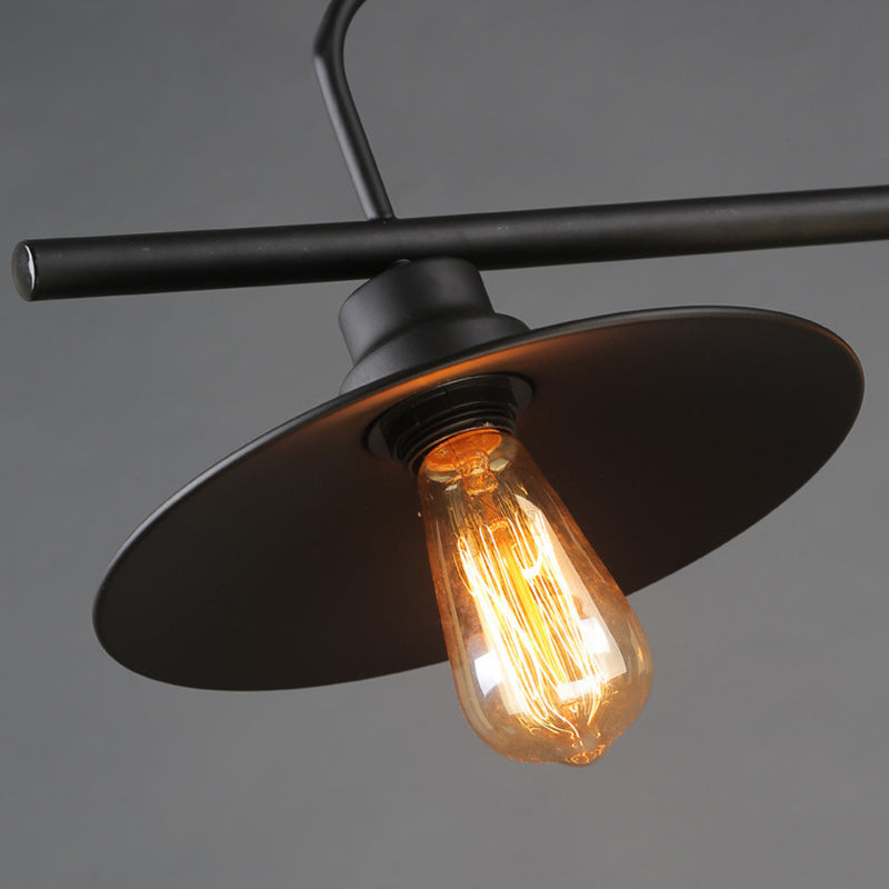 Metal Black Island Lighting Fixture Cone Shape Industrial Style Pendant Chandelier Clearhalo 'Ceiling Lights' 'Island Lights' Lighting' 2552786