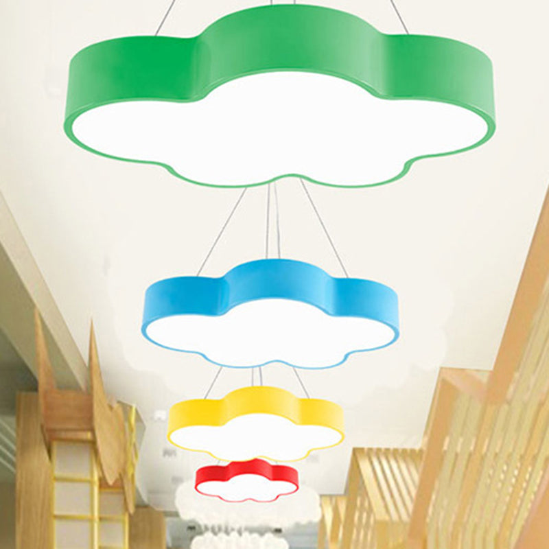 Modern Cloud Pendant Ceiling Light Metal LED Kindergarten Suspended Lighting Fixture Clearhalo 'Ceiling Lights' 'Pendant Lights' 'Pendants' Lighting' 2552919