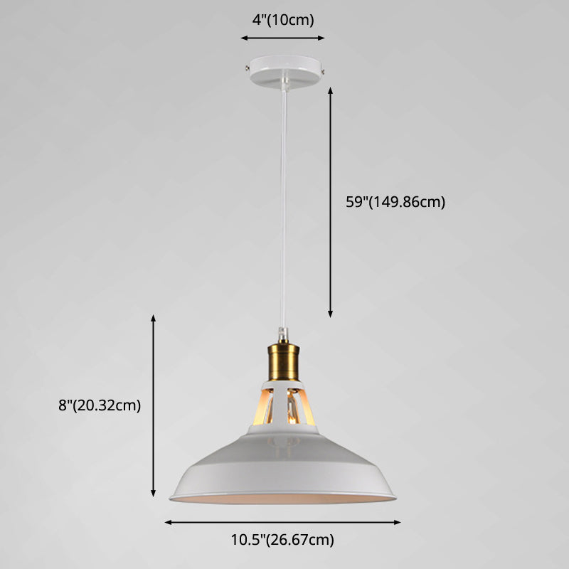 Shaded Restaurant Pendant Lighting Fixture Industrial Style Metal Hanging Light Kit Clearhalo 'Art Deco Pendants' 'Black' 'Cast Iron' 'Ceiling Lights' 'Ceramic' 'Crystal' 'Industrial Pendants' 'Industrial' 'Metal' 'Middle Century Pendants' 'Pendant Lights' 'Pendants' 'Rustic Pendants' 'Tiffany' Lighting' 2552952