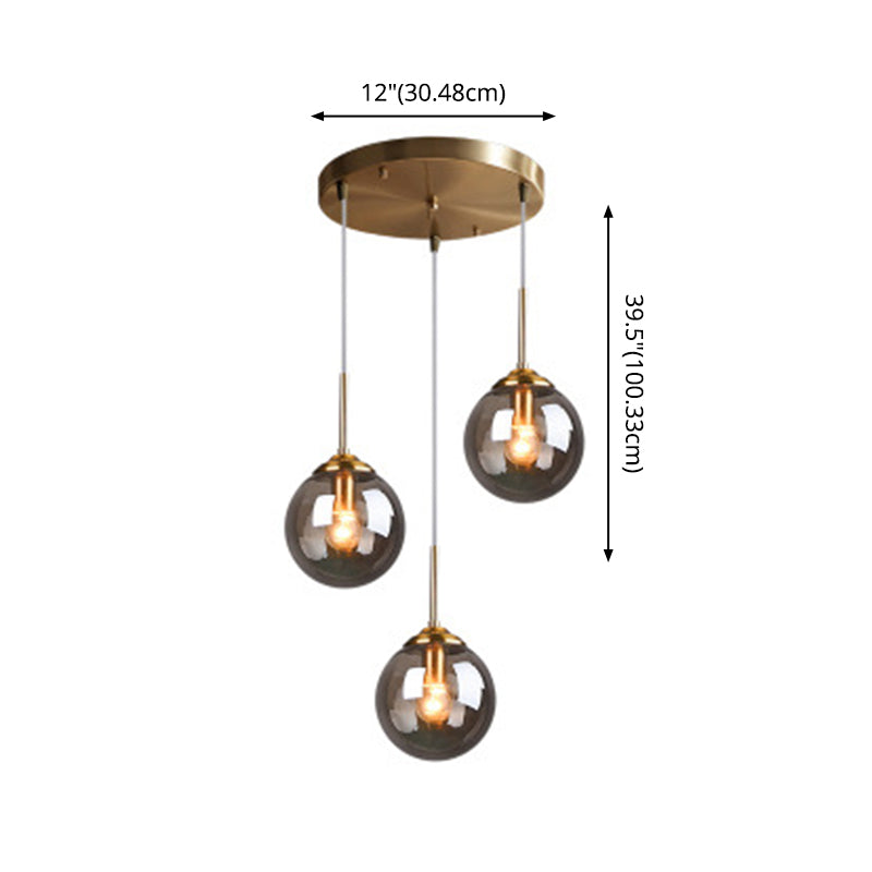 Sphere Pendant Lighting Fixture Modern Minimalist Glass Indoor Pendant Ceiling Lights Clearhalo 'Ceiling Lights' 'Glass shade' 'Glass' 'Modern Pendants' 'Modern' 'Pendant Lights' 'Pendants' Lighting' 2553056