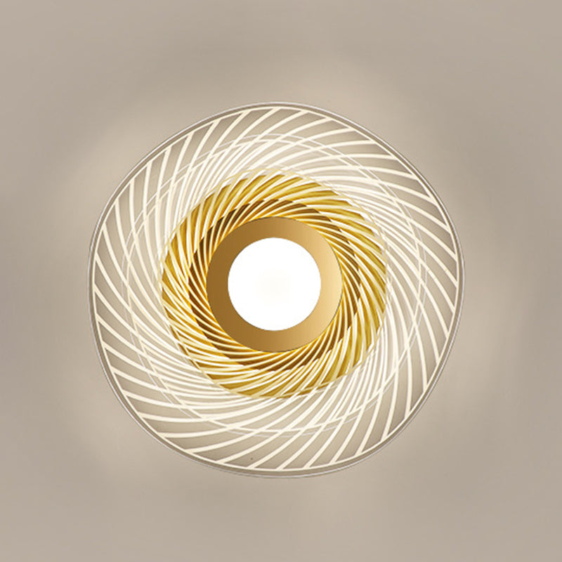 Acrylic Ruffle Flushmount Light Simplicity Gold LED Ceiling Mounted Fixture for Living Room Clearhalo 'Ceiling Lights' 'Close To Ceiling Lights' 'Close to ceiling' 'Flush mount' Lighting' 2556447