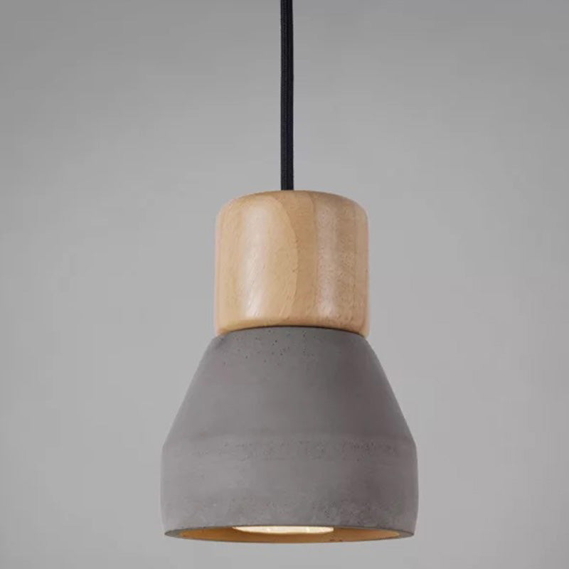 Cement Tapered Hanging Light Nordic Minimalist Style 1 Light Restaurant Down Mini Pendant Clearhalo 'Ceiling Lights' 'Modern Pendants' 'Modern' 'Pendant Lights' 'Pendants' Lighting' 2579884