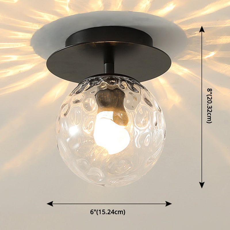 Bubble Semi Flush Mount Lighting Ultra-Contemporary Clear Prismatic Glass Ceiling Flush Mount Lights for Hallway Clearhalo 'Ceiling Lights' 'Close To Ceiling Lights' 'Close to ceiling' 'Semi-flushmount' Lighting' 2588419