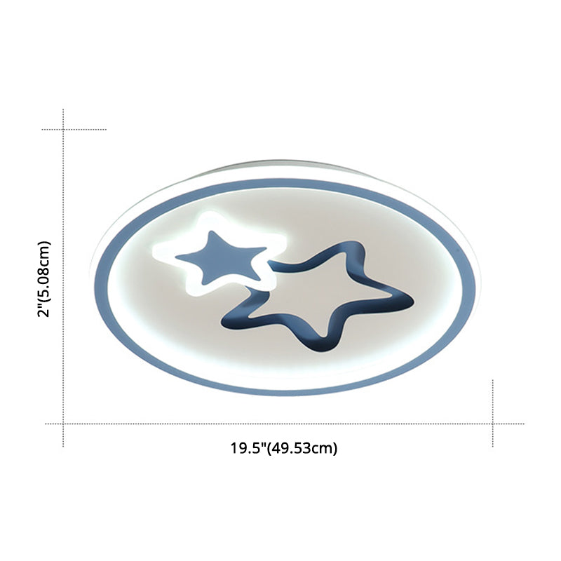 Star Flush Mount Ceiling Light Contemporary Acrylic Ceiling Mount Light Fixture for Bedroom Clearhalo 'Ceiling Lights' 'Close To Ceiling Lights' 'Close to ceiling' 'Flush mount' Lighting' 2589324