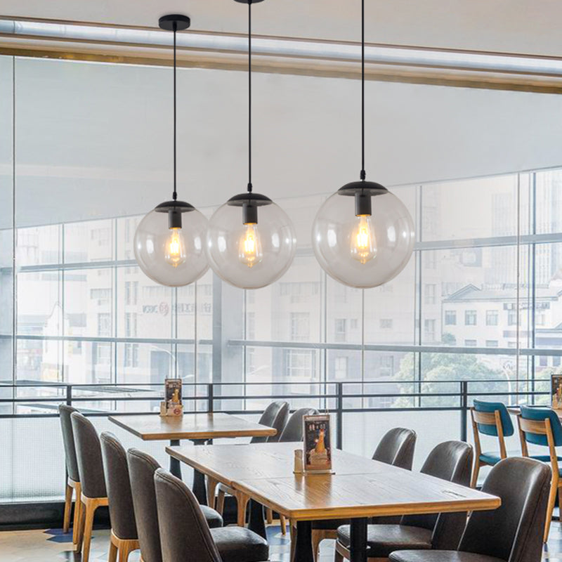 Modern Minimalist 1-Light Pendant Light Bubble Transparent Glass Ball Shade Hanging Light with 39" Hanging Wire Clearhalo 'Ceiling Lights' 'Modern Pendants' 'Modern' 'Pendant Lights' 'Pendants' Lighting' 2594247