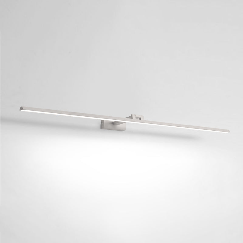 Linear LED Vanity Light Fixtures Modern Minimalist Style Metal Single Vanity Light White 47" White Clearhalo 'Vanity Lights' 'Wall Lights' Lighting' 2627141