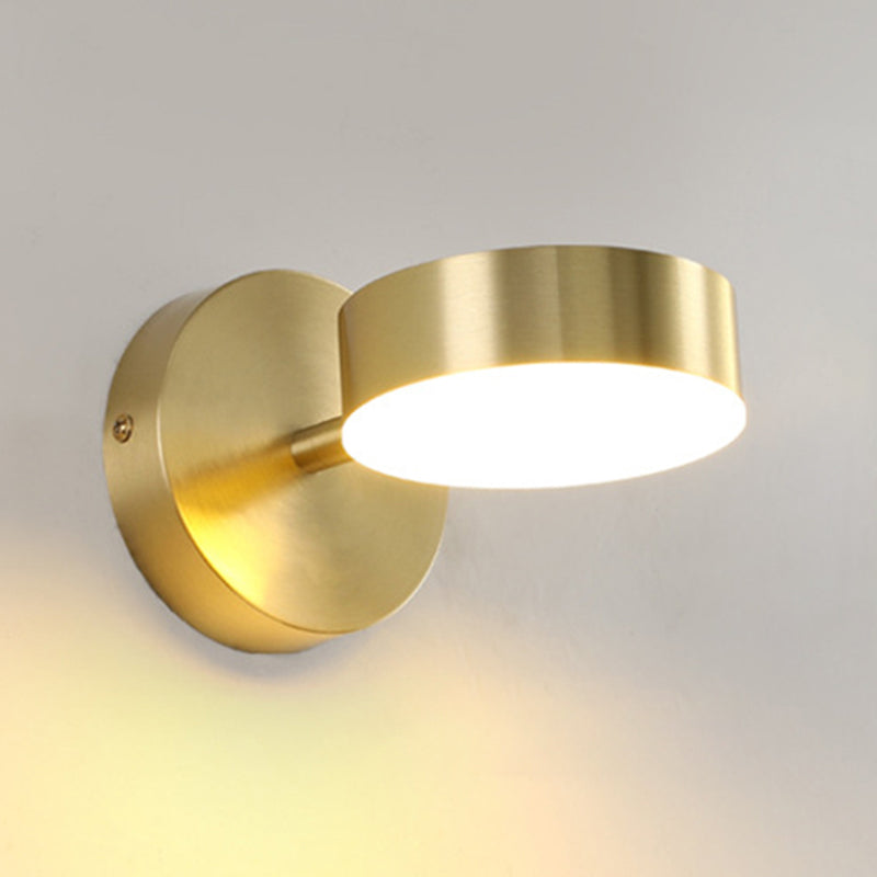 LED Postmodern Style Sconce Light 1 Head Down Lighting Wall Mounted Lamp for Bedroom Gold Semicircle Clearhalo 'Wall Lamps & Sconces' 'Wall Lights' Lighting' 2627847