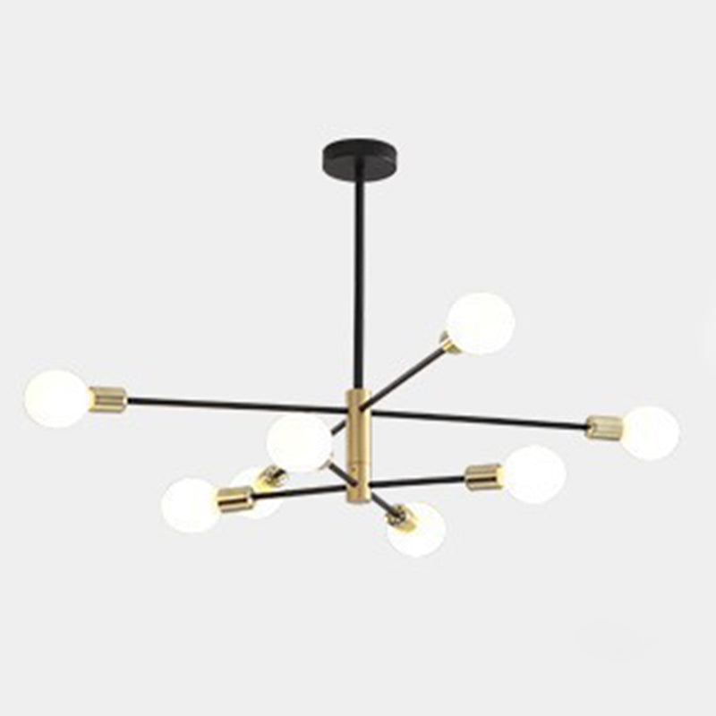 Black Molecular Chandelier Lighting Modern Sphere Glass Hanging Pendant Light for Living Room 8 Black Clearhalo 'Ceiling Lights' 'Chandeliers' Lighting' options 2629789_793763ed-3c3d-43c3-a478-0072ade88853