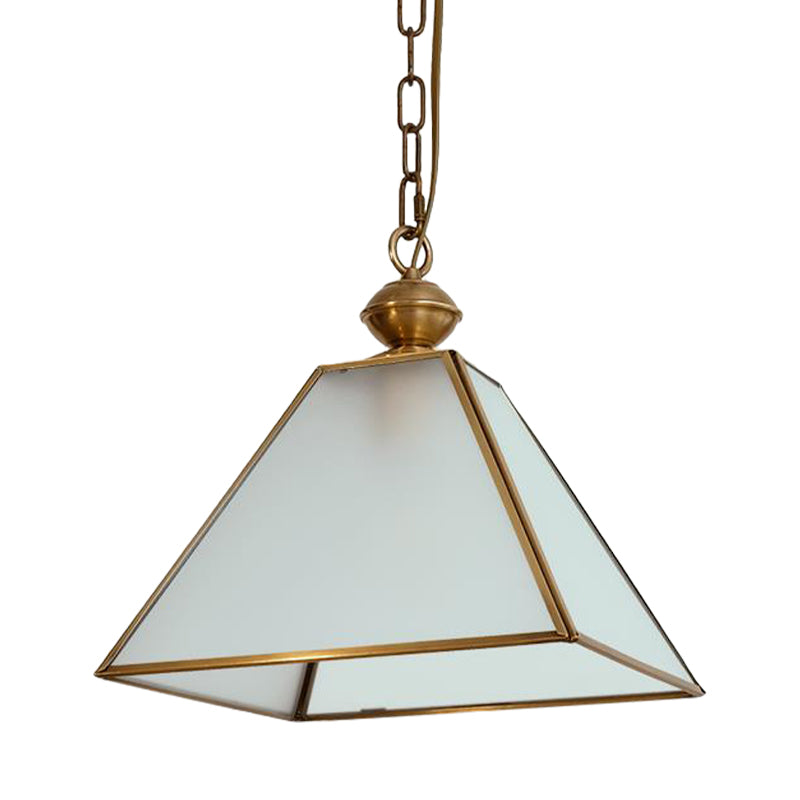 1 Bulb Hanging Ceiling Lighting Rural Tower Shaped Clear/Clear Frosted Glass Suspension Pendant Light Clearhalo 'Ceiling Lights' 'Glass shade' 'Glass' 'Pendant Lights' 'Pendants' Lighting' 285662