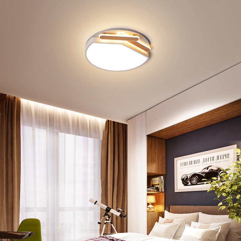 Round Metal Ceiling Mounted Fixture Contemporary Gold/Black and White 16.5"/20.5" Wide LED Ceiling Light in Warm/White Light/Remote Control Stepless Dimming Clearhalo 'Ceiling Lights' 'Close To Ceiling Lights' 'Close to ceiling' 'Flush mount' Lighting' 289201