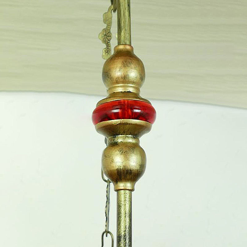 2/3 Lights 12"/16" W Dining Room Chandelier Lamp Mediterranean Antique Bronze Ceiling Light with Dome Stone Shade Clearhalo 'Ceiling Lights' 'Chandeliers' 'Close To Ceiling Lights' 'Industrial' 'Middle Century Chandeliers' 'Tiffany Chandeliers' 'Tiffany close to ceiling' 'Tiffany' Lighting' 297256