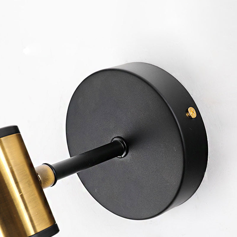 1/2-Light Bedroom Sconce Wall Light Industrial Style Black/Brass Finish Wall Lamp with Orbit Clear Glass Shade Clearhalo 'Art deco wall lights' 'Cast Iron' 'Glass' 'Industrial wall lights' 'Industrial' 'Middle century wall lights' 'Modern' 'Rustic wall lights' 'Tiffany' 'Traditional wall lights' 'Wall Lamps & Sconces' 'Wall Lights' Lighting' 331675