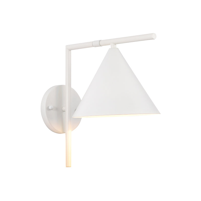 Conical Wall Sconce Lighting Contemporary Metal 1 Head Black/White/Gold Wall Light for Bedroom Clearhalo 'Cast Iron' 'Glass' 'Industrial' 'Modern wall lights' 'Modern' 'Tiffany' 'Traditional wall lights' 'Wall Lamps & Sconces' 'Wall Lights' Lighting' 339403