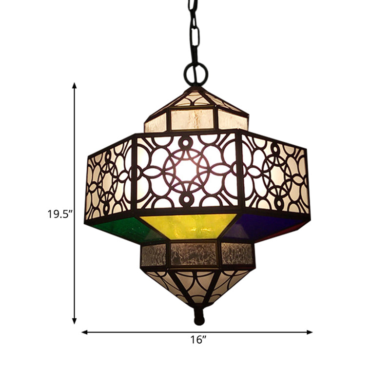 Art Deco Hollow-Out Hanging Light 3 Bulbs Metallic Chandelier Pendant Lamp in Brass Clearhalo 'Ceiling Lights' 'Chandeliers' Lighting' options 403955