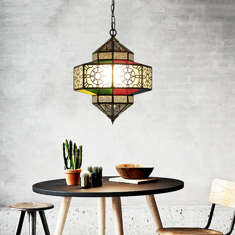 Lantern Restaurant Hanging Chandelier Arab Metal 3 Heads Brass Suspended Pendant Light Clearhalo 'Ceiling Lights' 'Chandeliers' Lighting' options 403971