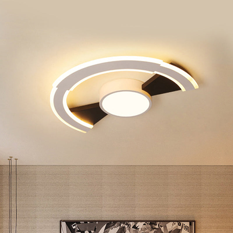 16"/19.5"/23.5" Traverse Lighting Fixture Modern Acrylic Warm/White Ceiling Lights Flush Mount Clearhalo 'Ceiling Lights' 'Close To Ceiling Lights' 'Close to ceiling' 'Flush mount' Lighting' 418143