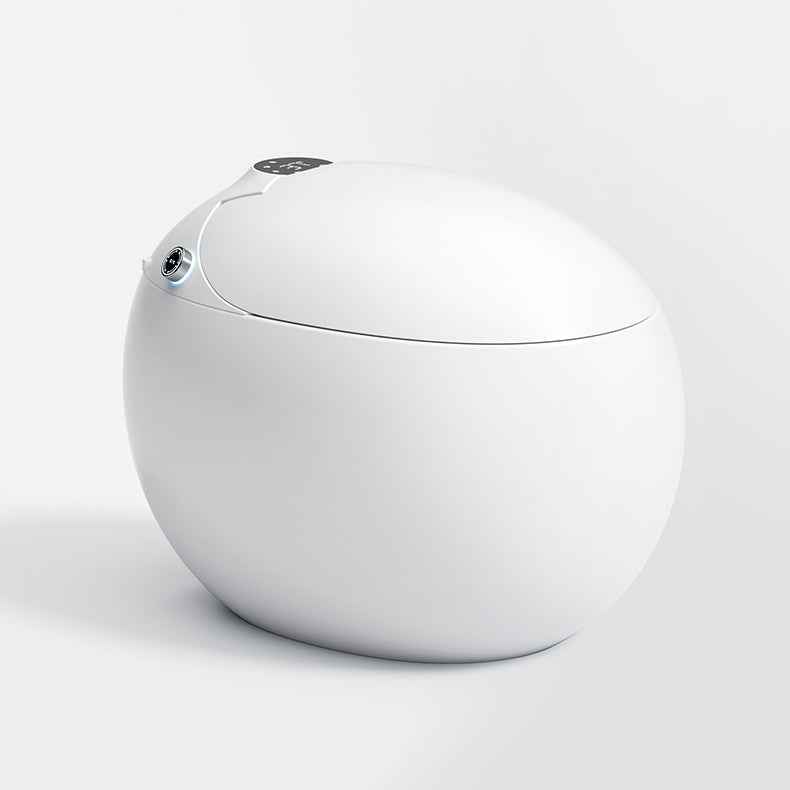 Contemporary 1-Piece Bidet Toilet Floor Mounted Round Toilet Bowl for Washroom Kick Flip (Deluxe Edition) Clearhalo 'Bathroom Remodel & Bathroom Fixtures' 'Home Improvement' 'home_improvement' 'home_improvement_toilets' 'Toilets & Bidets' 'Toilets' 6160408