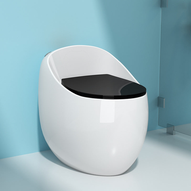 Modern All-In-One Toilet Floor Mounted Urine Toilet for Washroom White Black 16" Clearhalo 'Bathroom Remodel & Bathroom Fixtures' 'Home Improvement' 'home_improvement' 'home_improvement_toilets' 'Toilets & Bidets' 'Toilets' 6203557