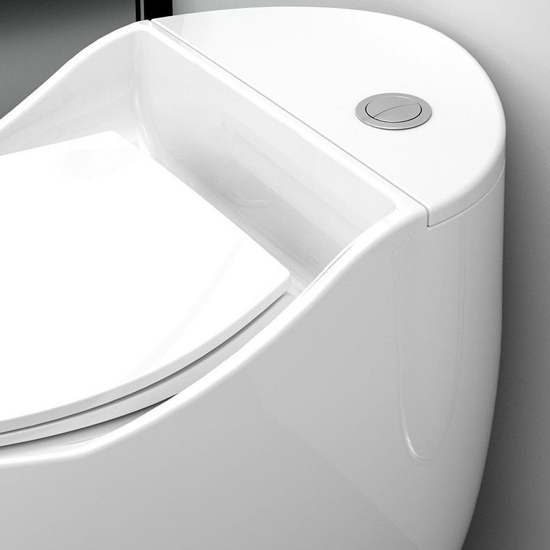 Round-Front Flush Toilet Ceramic Modern One-Piece Toilet with Slow Close Seat Clearhalo 'Bathroom Remodel & Bathroom Fixtures' 'Home Improvement' 'home_improvement' 'home_improvement_toilets' 'Toilets & Bidets' 'Toilets' 6242275