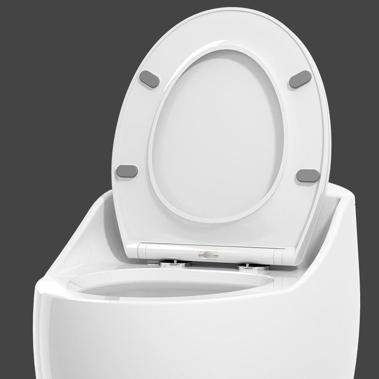 Round-Front Flush Toilet Ceramic Modern One-Piece Toilet with Slow Close Seat Clearhalo 'Bathroom Remodel & Bathroom Fixtures' 'Home Improvement' 'home_improvement' 'home_improvement_toilets' 'Toilets & Bidets' 'Toilets' 6242278