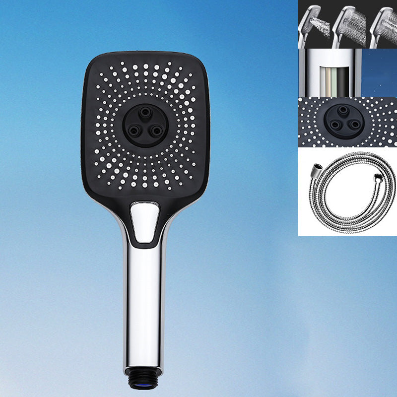 Modern Metal Handheld Shower Head Home Adjustable Spray Pattern Hand Shower Black Hose Included Clearhalo 'Bathroom Remodel & Bathroom Fixtures' 'Home Improvement' 'home_improvement' 'home_improvement_shower_heads' 'Shower Heads' 'shower_heads' 'Showers & Bathtubs Plumbing' 'Showers & Bathtubs' 6246845