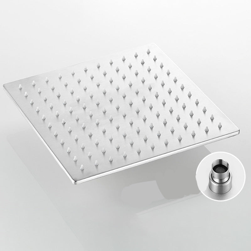 Ceiling Mounted Metal Shower Head Modern Home Fixed Shower Head 10"L x 10"W Square Clearhalo 'Bathroom Remodel & Bathroom Fixtures' 'Home Improvement' 'home_improvement' 'home_improvement_shower_heads' 'Shower Heads' 'shower_heads' 'Showers & Bathtubs Plumbing' 'Showers & Bathtubs' 6246854