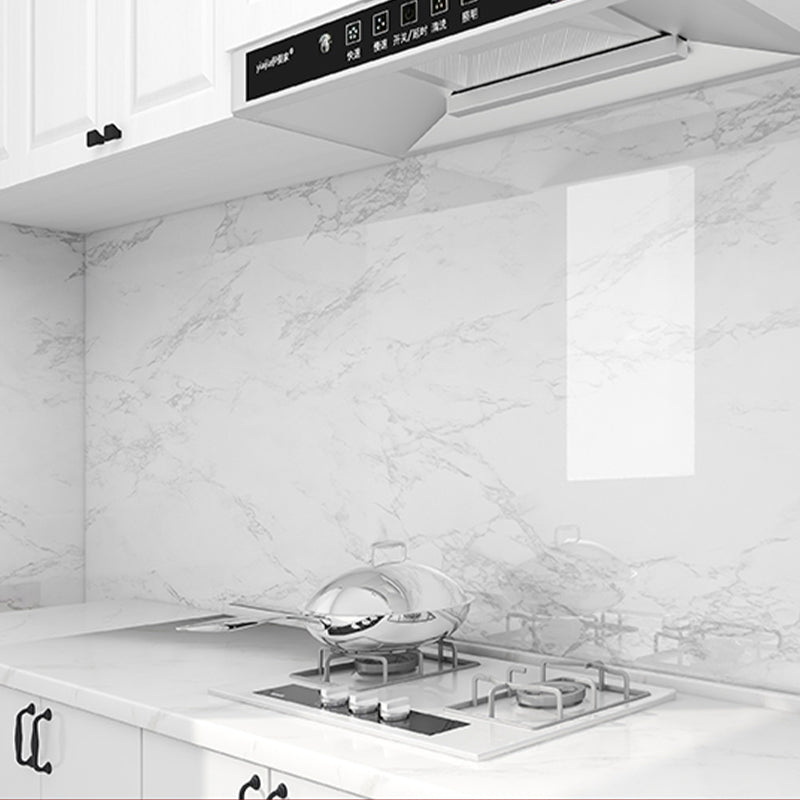 23.6" PVC Peel and Stick Tile Rectangular Field Tile for Kitchen White Clearhalo 'Flooring 'Home Improvement' 'home_improvement' 'home_improvement_peel_stick_blacksplash' 'Peel & Stick Backsplash Tile' 'peel_stick_blacksplash' 'Walls & Ceilings' Walls and Ceiling' 6313083