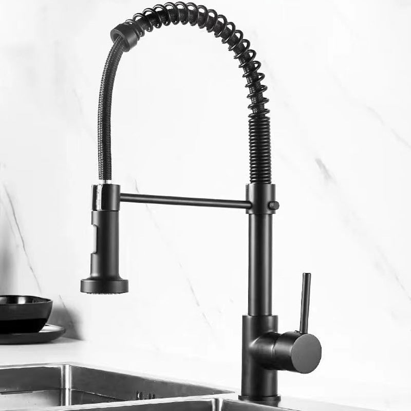 Modern Farmhouse Spring Spout Water Filler One Handle High Arch Kitchen Standard Faucet Clearhalo 'Home Improvement' 'home_improvement' 'home_improvement_kitchen_faucets' 'Kitchen Faucets' 'Kitchen Remodel & Kitchen Fixtures' 'Kitchen Sinks & Faucet Components' 'kitchen_faucets' 6365671